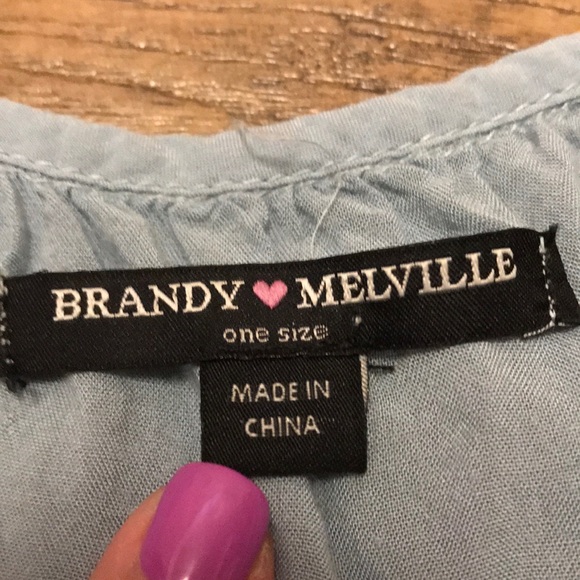 Brandy Melville Jada Blue Flowy Open Back Dress - Picture 4 of 6